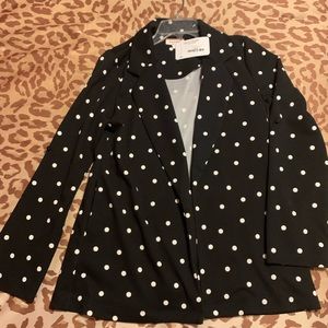 Black polka dot jacket